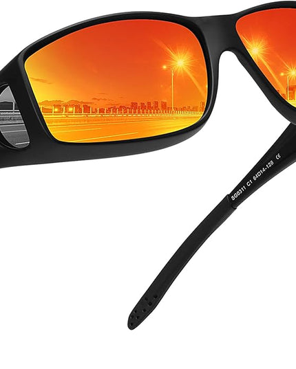 MEETSUN Fit Over Glasses Sunglasses for Men Women,Wrap Around Sunglasses Polarized UV400 Protection