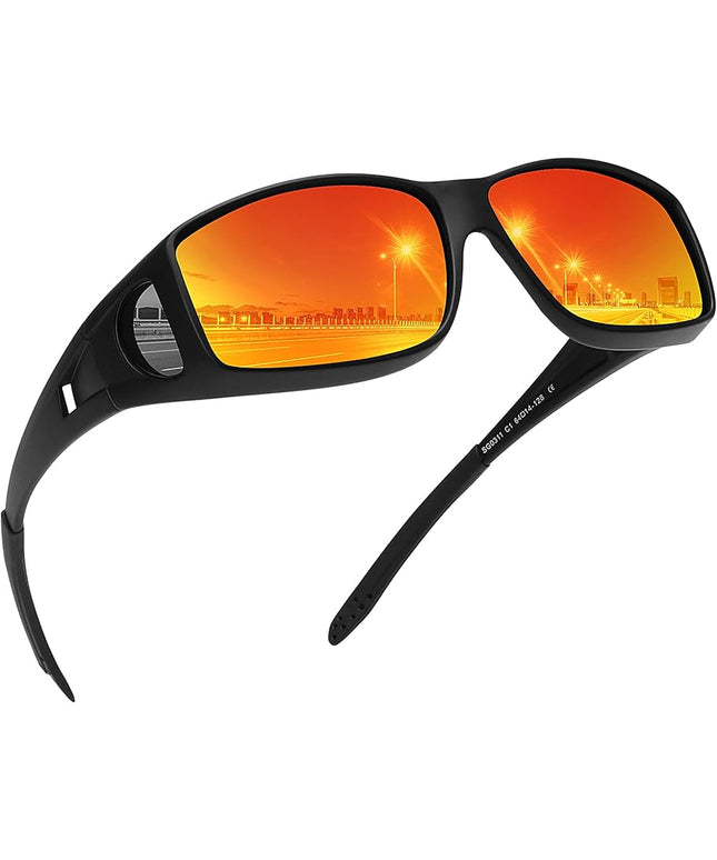 MEETSUN Fit Over Glasses Sunglasses for Men Women,Wrap Around Sunglasses Polarized UV400 Protection