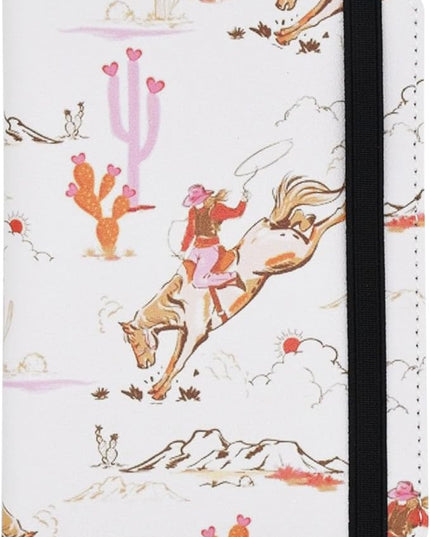 mrs Passport Wallets Travel Holder Set, Travel Luggage Tags Passport Cover -cute Western cowboy pattern for women Gift-pink