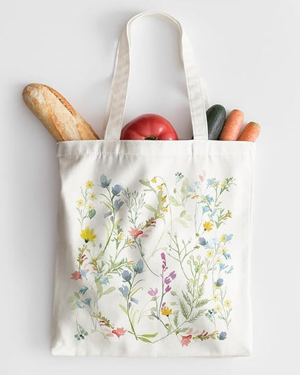 Horaldaily Canvas Tote Bag,Reusable Shoulder Tote Bag for Women Lady Casual Vacation, Shopping, Work, Gym