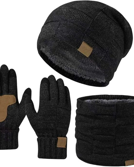 Beanie for Men and Women, Cuffed Knitted Fleece Lined Soft Warm Running Cycling Ski Hats Stocking Beanies Skull Cap