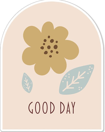 (1PC) Good Day Flowers Leaves Sticker for Phone Tablet Laptop Car Truck Window | 4" Sticker