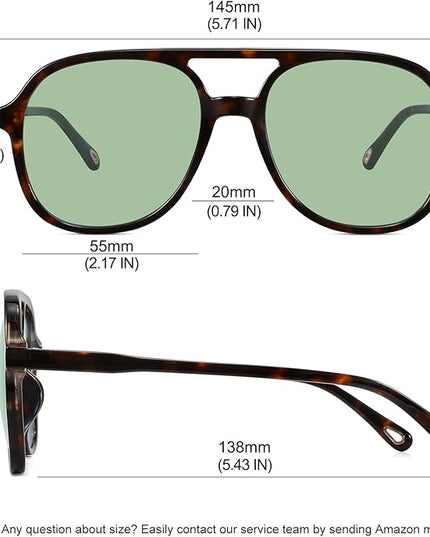 MEETSUN Retro Oversized Aviator Sunglasses for Women Men Trendy 70s 80s Vintage Square Aviators 3 Pack UV400