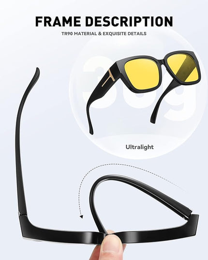 MEETSUN Oversized Fit Over Glasses Sunglasses for Women Men Large Trendy Polarized Sunglasses for Driving UV Protection