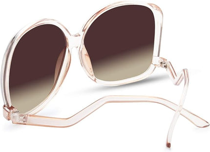 The Fresh Women's Oversized Square Jackie O Cat Eye Hybrid Butterfly Fashion Sunglasses - Exquisite Packaging