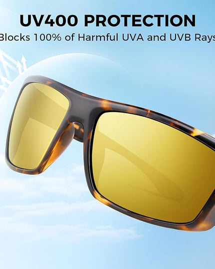 KastKing Huzzah Polarized Sport Sunglasses for Men and Women, Ideal for Driving Fishing Cycling and Running,UV Protection