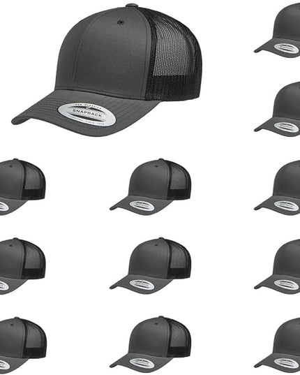 Yupoong Classic Premium Mesh 6 Panel Retro Trucker Cap | Mid Profile Snapback | OSFA | Bulk Pack Available