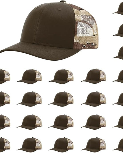 Richardson 112 Classic Six-Panel Adjustable Snapback Trucker Cap | Bulk Packs Available