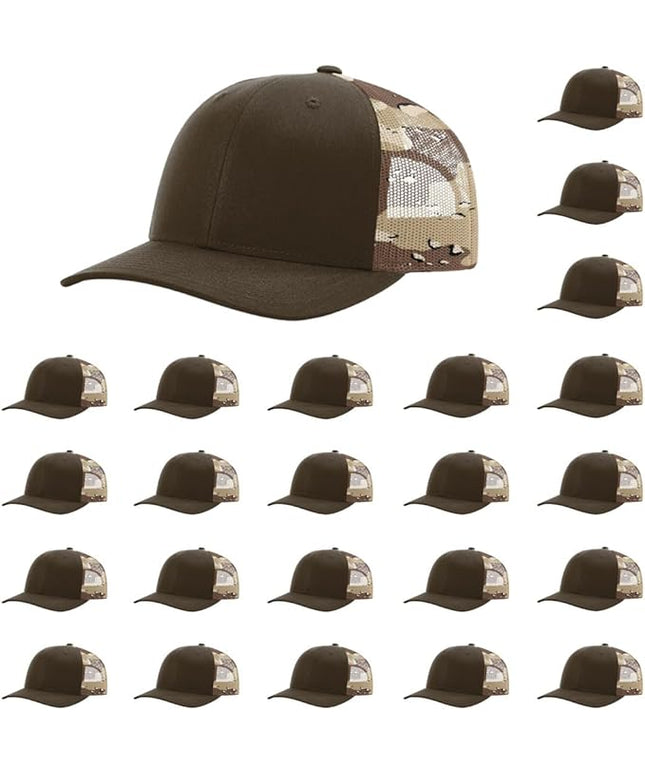 Richardson 112 Classic Six-Panel Adjustable Snapback Trucker Cap | Bulk Packs Available