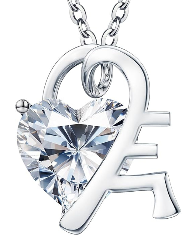 ForeverLove Heart Necklaces for Women, 4-2 Carats Heartshap Moissanite, Silver Pendant Jewelry, Anniversary Birthday Gifts for Wife, Girlfriend, Daughter, Mom