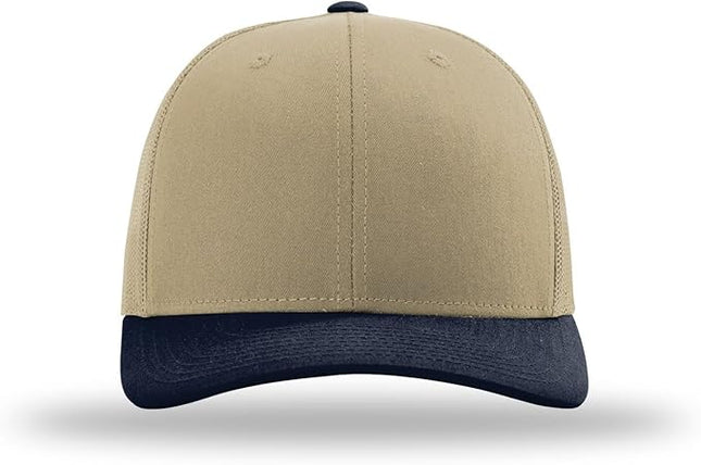 Richardson 112 Trucker Hat - Premium Adjustable Snapback Hat - Structured Six Panel Richardson Blank Caps