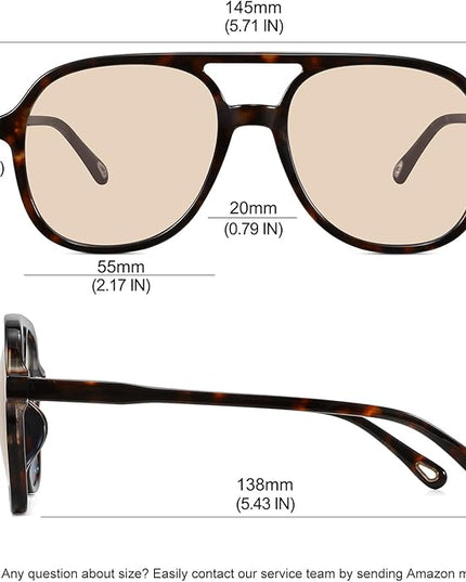 MEETSUN Retro Oversized Aviator Sunglasses for Women Men Trendy 70s 80s Vintage Square Aviators 3 Pack UV400