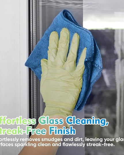 HOMEXCEL Lake Green Microfiber Cleaning Cloth 12 Pack 12.5 x 12.5 inch Microfiber Towels for Cars Ultra Absorbent Car Washing Cloth Lint Free Streak Free Cleaning Rags for Car, Kitchen Window