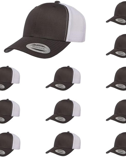 Yupoong Classic Premium Mesh 6 Panel Retro Trucker Cap | Mid Profile Snapback | OSFA | Bulk Pack Available