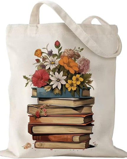 Canvas Tote Bag with Zipper Handles for Women Bridesmaid Birthday Wedding Mother Ladies Shopping Gift Bags