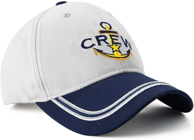 Captain Hat & First Mate | Matching Skipper Boating Baseball Caps | Nautical Marine Sailor Navy Hats