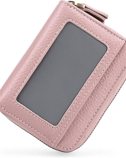 GOIACII Small Genuine Leather Wallet for Women, RFID Blocking Credit Card Holder Wallet