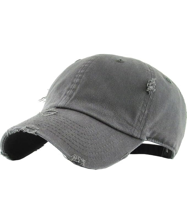 KBETHOS Vintage Washed Distressed Cotton Dad Hat Baseball Cap Adjustable Polo Trucker Unisex Style Headwear