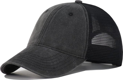 Comfy Vintage Trucker Baseball Hat- M/L/XL/XXL Women Men Unstructured Washed Dad Cap | Snapback | Soft Crown | Soft Mesh