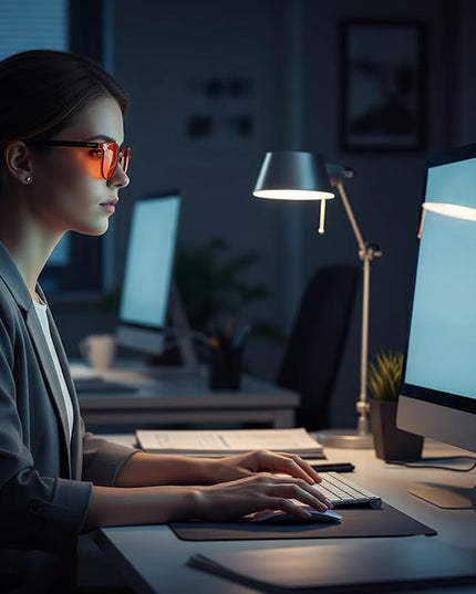 Blue Light Blocking Glasses for Computer/Gaming/Mobile Video - Reduce Eye Strain & Improve Sleep for Men and Women