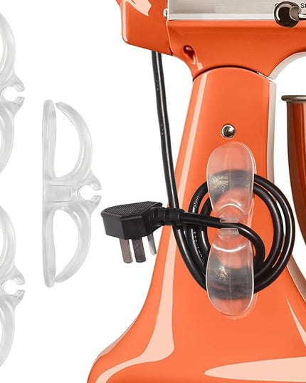 Cord Organizer for Kitchen Appliances - Clear Cable Wrapper Holder Winder Keeper Wrap, Stick On Mixer