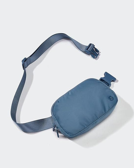 Pander Two Way Zipper Fanny Pack Nylon Everywhere Belt Bag for Women, Water Repellent Waist Packs, Crossbody Bags with Adjustable Strap (Indigo Blue).