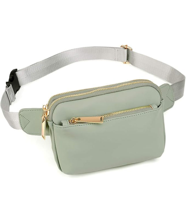UTO Fanny Pack for Women Crossbody Trendy Fashion Belt Purse Chest Waist Hip Bumbag for Outdoor Shopping Travel Hiking