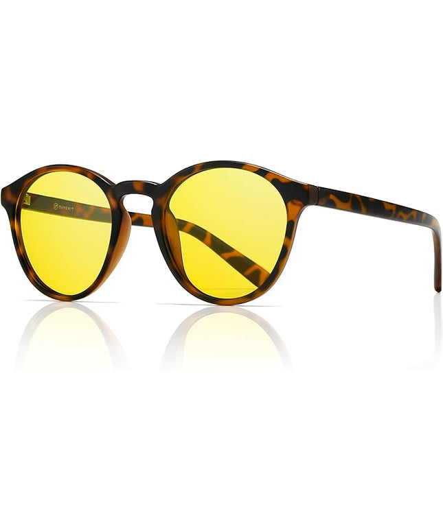 SUNGAIT Classic Vintage Round Polarized Sunglasses for Women Men Retro Style UV400