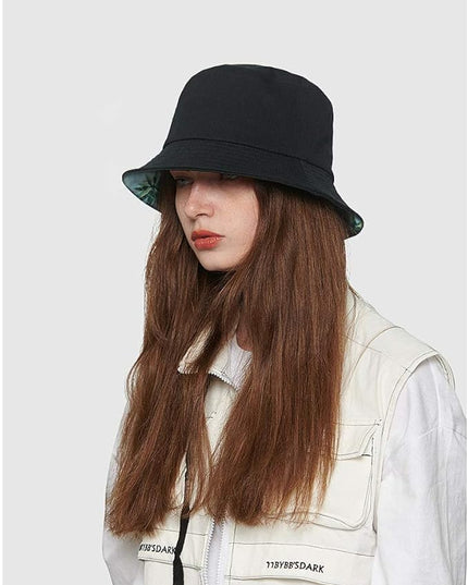 Malaxlx Unisex Bucket Hat Beach Sun Hat Aesthetic Fishing Hat for Men Women Teens, Reversible Double-Side-Wear