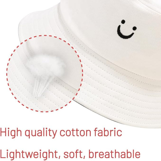 Cotton Bucket Hat for Women Men Summer Travel Sun Beach Bucket Cap, Unisex Outdoor Fisherman Hat