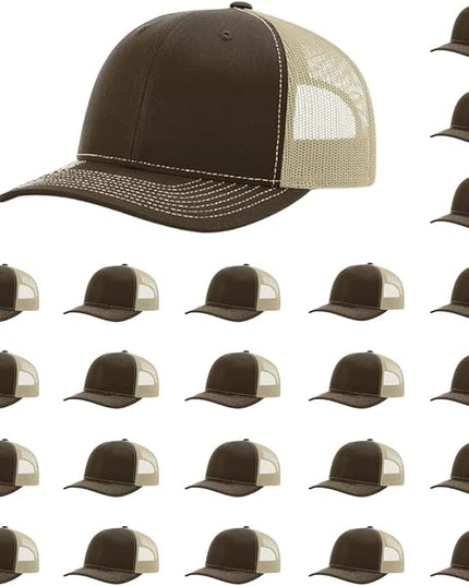 Richardson 112 Classic Six-Panel Adjustable Snapback Trucker Cap | Bulk Packs Available