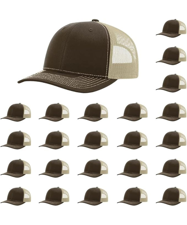 Richardson 112 Classic Six-Panel Adjustable Snapback Trucker Cap | Bulk Packs Available