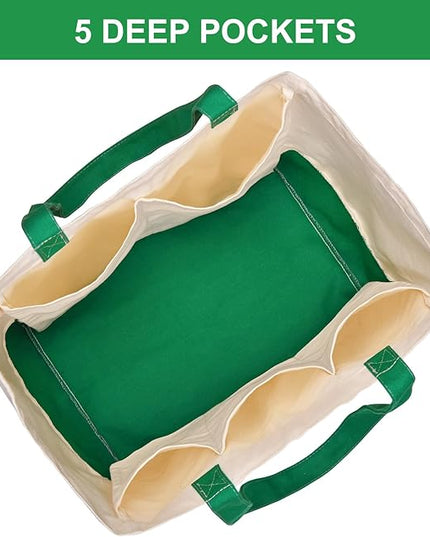 Canvas Reusable Grocery Bags, Heavy Duty 8.3 gal Foldable Large Canvas Tote Bag, Holds 60 lbs, 1 Pack