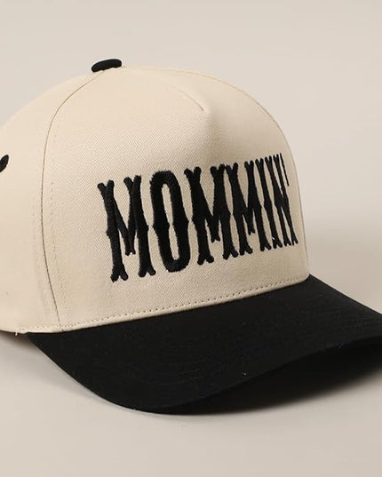 MIRMARU Two-Tone Vintage Canvas Trucker Hats for Men & Women, Adjustable Size Baseball Caps with Trendy Embroidered Design