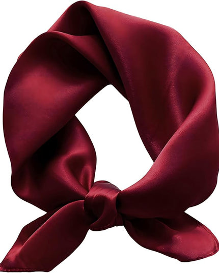 100% Mulberry Silk Scarf for Women Hair Lightweight Square Neckerchief Wrap For Head Scarves 21"