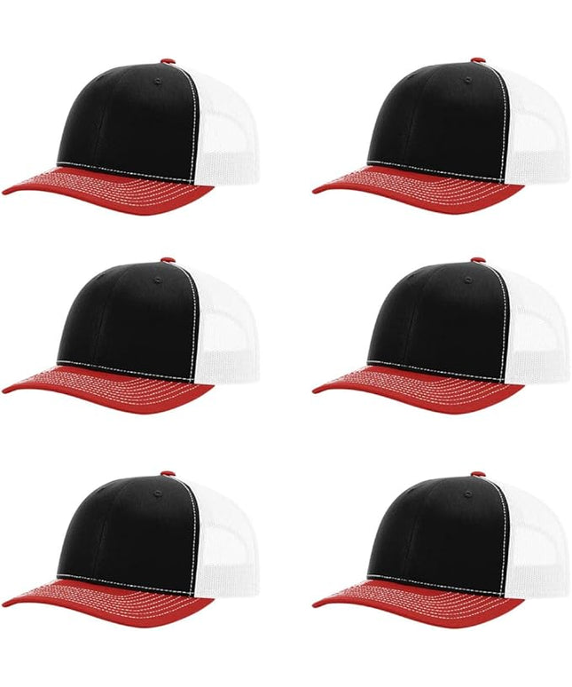 Richardson 112 Classic Six-Panel Adjustable Snapback Trucker Cap | Bulk Packs Available