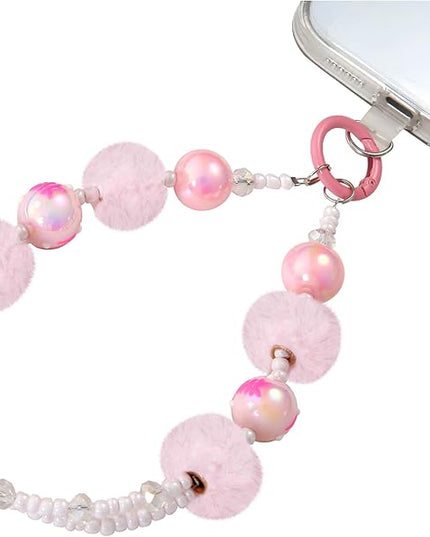 Phone Charms Strap Wrist Chain Bracelet Phone Strap Detachable Anti Theft Anti-Fall Safety Hands-Free(2xPads) Fit Apple&Most Smartphones