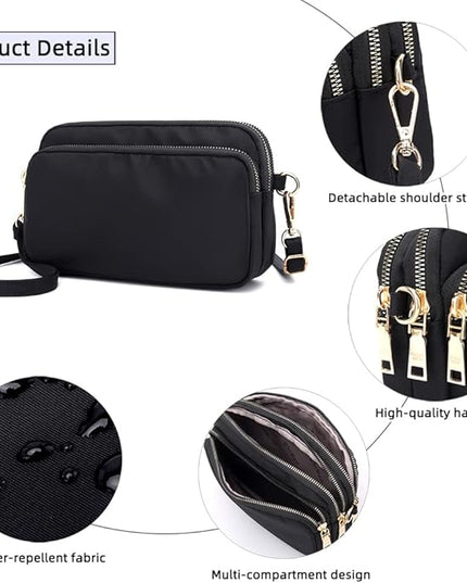 MINTEGRA Crossbody Bag for Women, Lightweight Purses Nylon Small Shoulder Bag Satchel