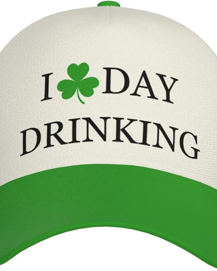 St. Patrick's Day Baseball Cap for Men Women Flower Print Sport Outdoor Travel Trucker Hat Sun Protection Dad Hats