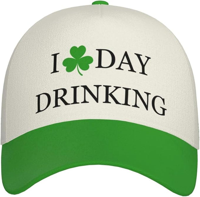 St. Patrick's Day Baseball Cap for Men Women Flower Print Sport Outdoor Travel Trucker Hat Sun Protection Dad Hats