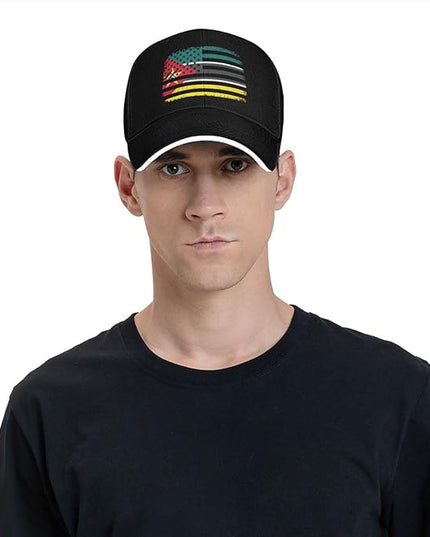 Unisex Baseball Cap Trucker Dad Hat for Men Women Adjustable Outdoors Sun hat Black