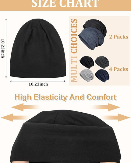 Senker Fashion Slouchy Beanie Hats for Women Men, Chemo Headwear Cotton Beanies Soft Lightweight Chemo Skull Cap Elastic