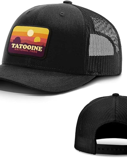 Tatooine National Park Patch Back Mesh Hat Casual Wear - Baseball Cap for Mens & Womens Mesh Adjustable Snapback Strap
