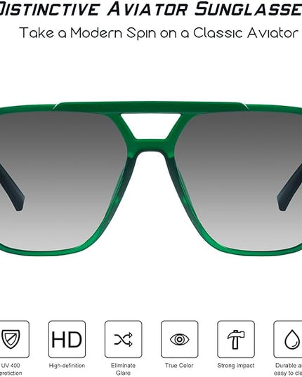 mosanana Oversized Aviator Sunglasses for Women and Men with Polarized Lens MS52243