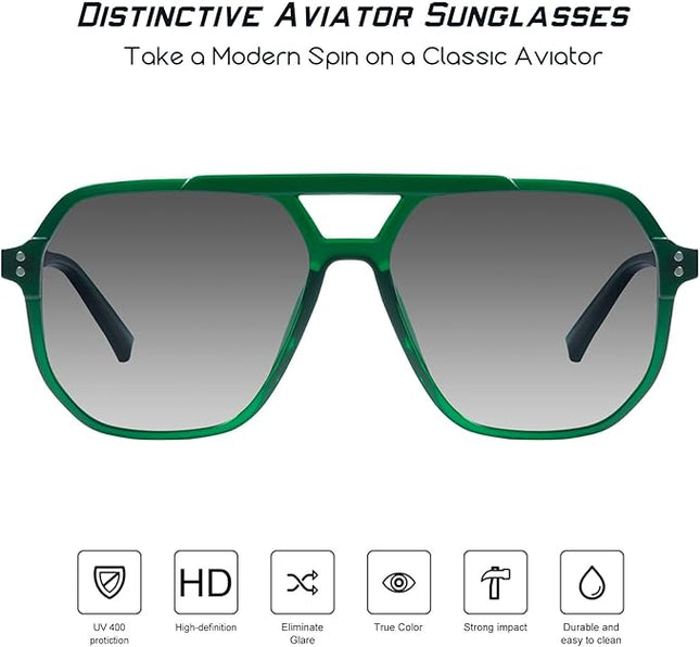 mosanana Oversized Aviator Sunglasses for Women and Men with Polarized Lens MS52243