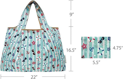 allydrew Large Foldable Tote Nylon Reusable Grocery Bags