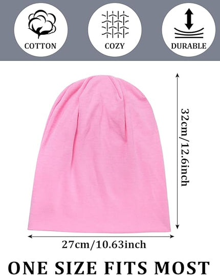 Senker Fashion Slouchy Beanie Hats for Women Men, Chemo Headwear Cotton Beanies Soft Lightweight Chemo Skull Cap Elastic