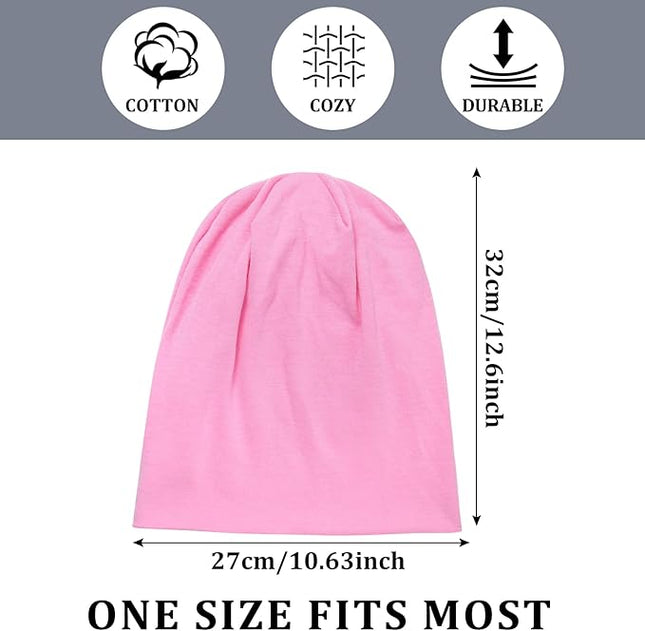 Senker Fashion Slouchy Beanie Hats for Women Men, Chemo Headwear Cotton Beanies Soft Lightweight Chemo Skull Cap Elastic
