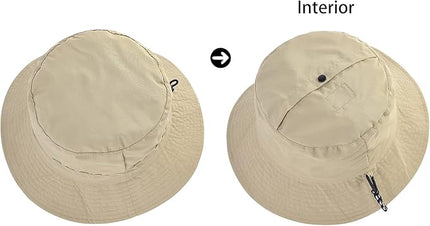 FEICUI Men Women Outdoor Bucket Hat Quick Dry Packable UV Protection Boonie Sun Hat