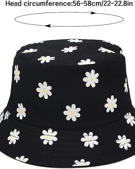 XYIYI Cute Bucket Hat Beach Fisherman Hats for Women, Reversible Double-Side-Wear